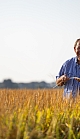 Rice farmer in the field